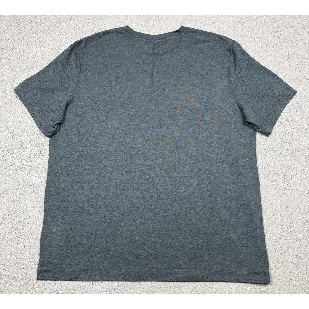 Lululemon Shirt Mens XL‎ Blue Short Sleeve Crewneck Athletic Performance Top